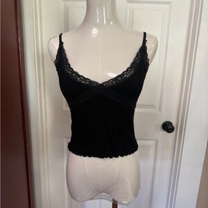 Forever 21 Black Ribbed Knit Top